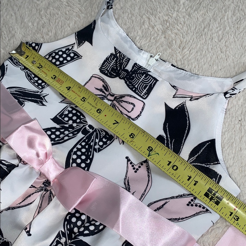 Bonnie Jean Bows Dress 6X White Black Pink EUC 🎀 - Picture 11 of 11